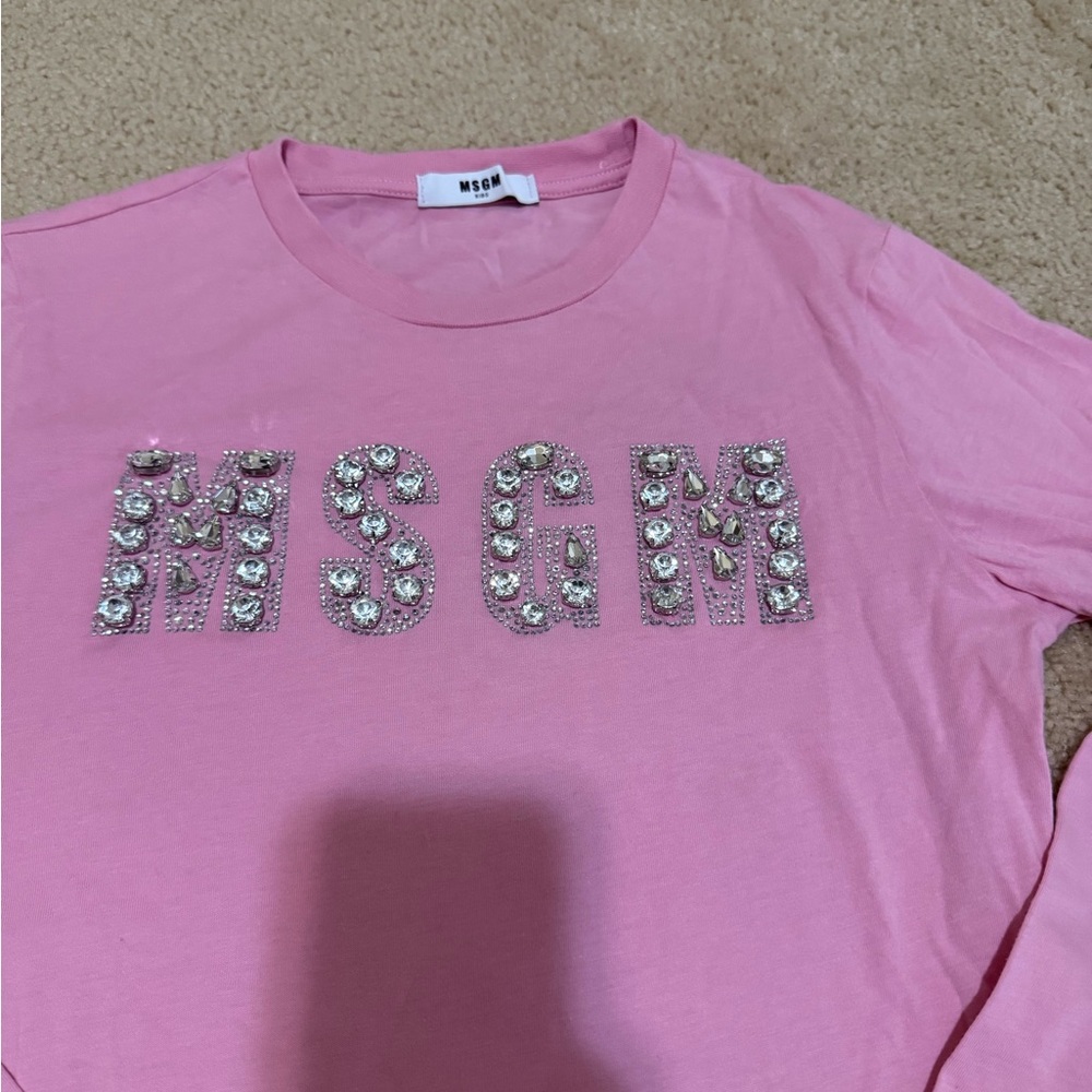 MSGM Pink Cotton Top